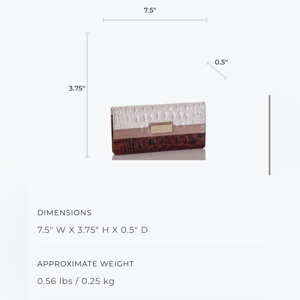 NWOT - BRAHMIN ADY WALLET - SOLD OUT - Toasted Macaroon - AUTHENTIC - Picture 9 of 9